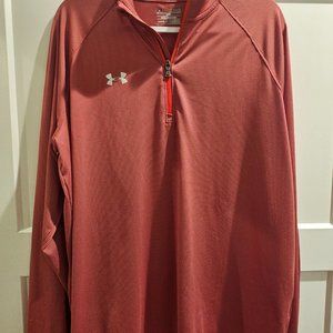 Red with gray stripes Under Armour Men's Pullover